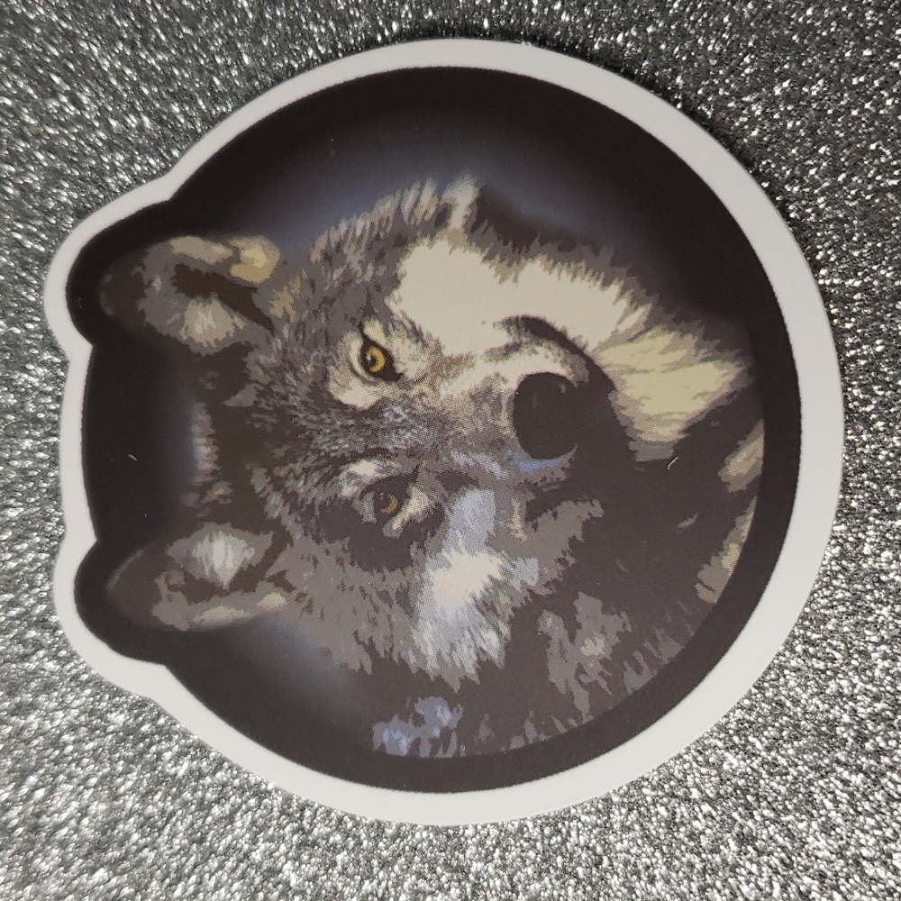 ART NATURE WOLF waterproof Sticker